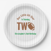 All-Star Football 2e verjaardag Papieren Bordje (Voorkant)