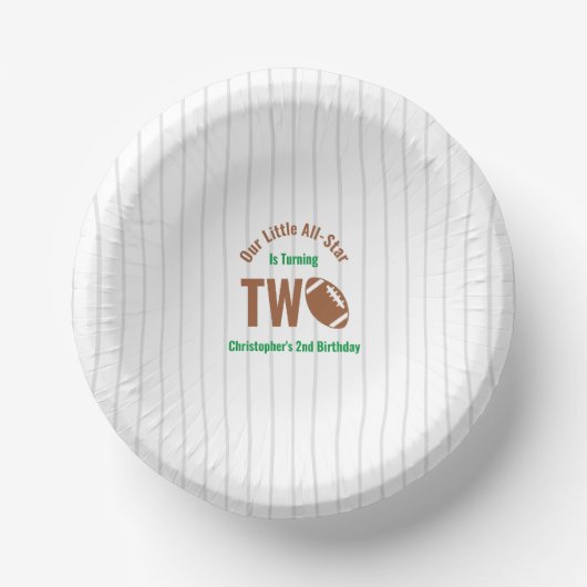 All-Star Football 2e verjaardag Papieren Kommen (Voorkant)