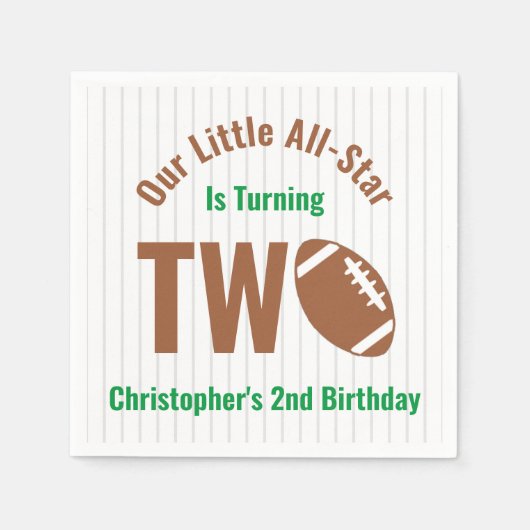 All-Star Football 2e verjaardag Servet (Voorkant)