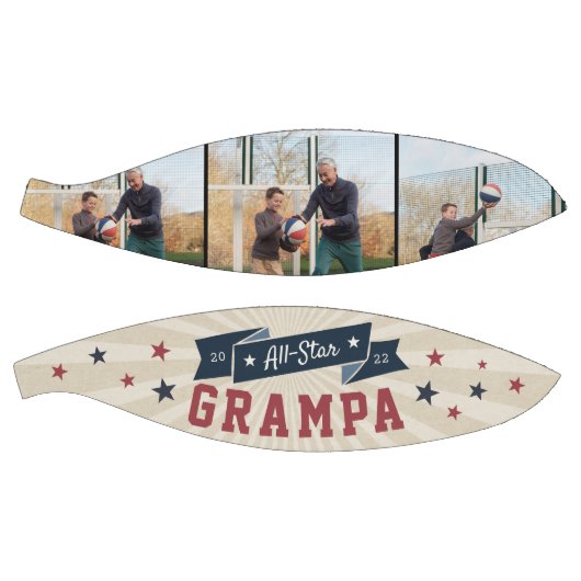 All-Star Grampa Custom Photo Grandpa Basketbal (Panelen)