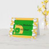 All Star Happy Birthday Kaart (Gele Bloem)