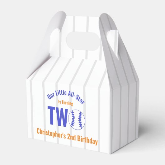 All-Star Honkbal 2e Verjaardag Bedankdoosjes (Voorkant Zijde)