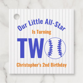 All-Star Honkbal 2e Verjaardag Bedankjes Labels