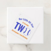 All-Star Honkbal 2e Verjaardag Bedankjes Labels (In situ)