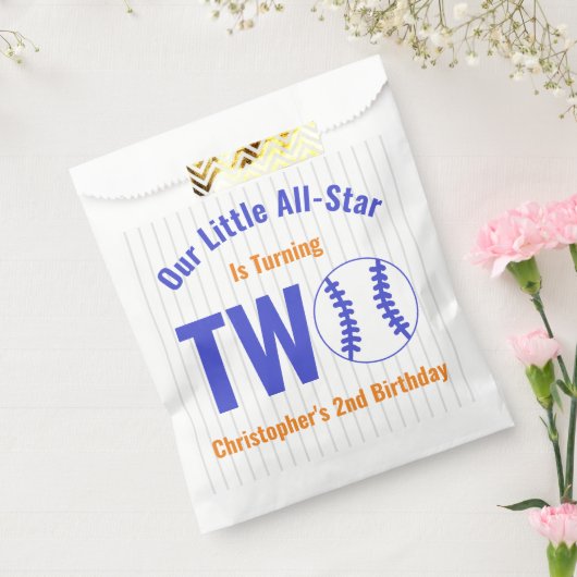 All-Star Honkbal 2e Verjaardag Bedankzakje (Gezegeld)