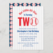 All-Star Honkbal 2e Verjaardag Kaart (Voorkant / Achterkant)