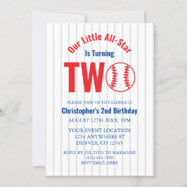 All-Star Honkbal 2e Verjaardag Kaart