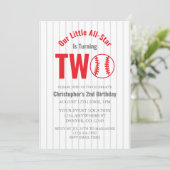 All-Star Honkbal 2e Verjaardag Kaart (Staand voorkant)