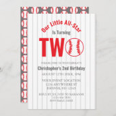 All-Star Honkbal 2e Verjaardag Kaart (Voorkant / Achterkant)