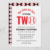 All-Star-honkbal 2e verjaardag Kaart (Voorkant / Achterkant)