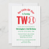 All-Star Honkbal 2e Verjaardag Kaart (Voorkant)