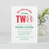 All-Star Honkbal 2e Verjaardag Kaart (Staand voorkant)