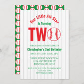 All-Star Honkbal 2e Verjaardag Kaart (Voorkant / Achterkant)