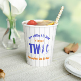 All-Star Honkbal 2e Verjaardag Papieren Bekers