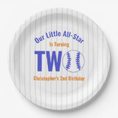 All-Star Honkbal 2e Verjaardag Papieren Bordje (Voorkant)