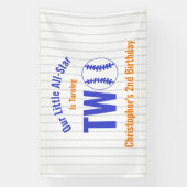 All-Star Honkbal 2e Verjaardag Spandoek (Verticaal)