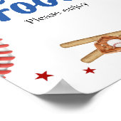 All Star Honkbal Baby shower Voedsel Poster (Hoek)