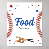 All Star Honkbal Baby shower Voedsel Poster (Voorkant)