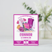 All Star Honkbal Roze Budget Uitnodiging voor verj (Staand voorkant)