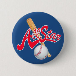 All Star Honkbal sportknop Ronde Button 5,7 Cm