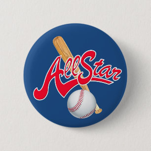 All Star Honkbal sportknop Ronde Button 5,7 Cm