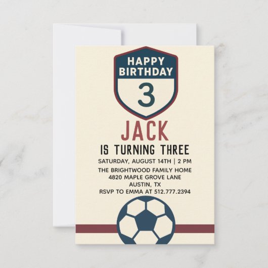 All-Star Jongens Voetbal Moderne Voetbal Feest 3e Kaart (Voorkant)