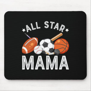 All Star Mama Van De Verjaardag Boy Sketll Voetbal Muismat