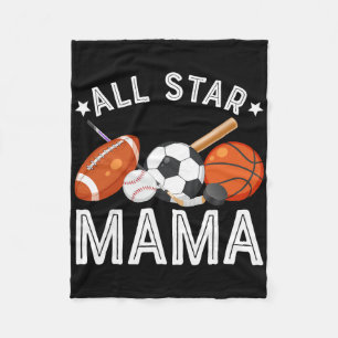 All Star Mama Van De Verjaardagsjongen Sketll Voet Fleece Deken