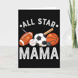 All Star Mama Van De Verjaardagsjongen Sketll Voet Kaart