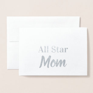 All Star Moeder Gelukkige Moedersdag Zilver Folie Kaarten