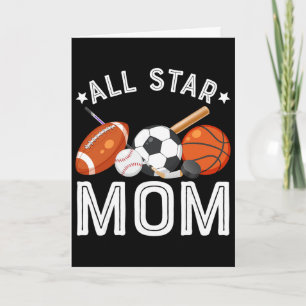 All Star Moeder Van De Verjaardag Jongen Sketll Vo Kaart