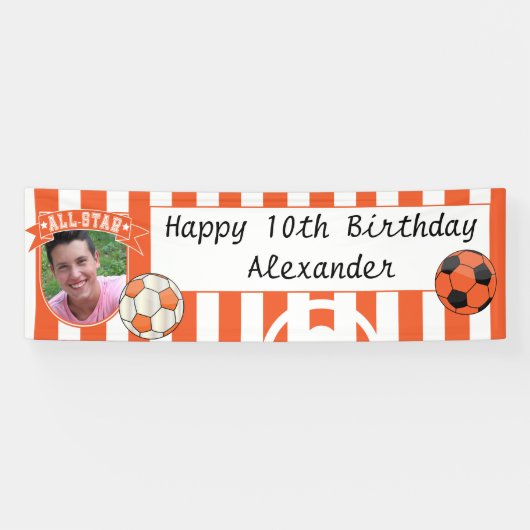 All Star Occasion Soccer Banner - Oranje (Horizontaal)
