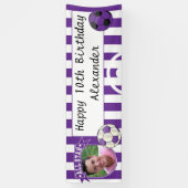 All Star Occasion Soccer Banner - Paars (Verticaal)