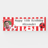 All Star Occasion Soccer Banner - Rood en wit (Horizontaal)