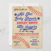 All Star of Baseball Baby shower Uitnodiging (Voorkant)