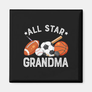 All Star Oma Van De Verjaardagsjongen Sketll Voetb Magneet