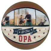 All-Star Opa Custom Photo Grandpa Basketbal (Voorkant)