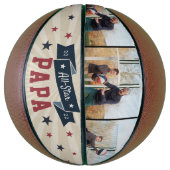 All-Star Papa Custom Photo Grandpa Basketbal (Verticaal)