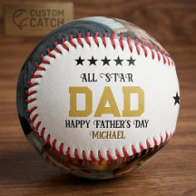 All Star Papa Foto Honkbal Vaderdag persoonlijk