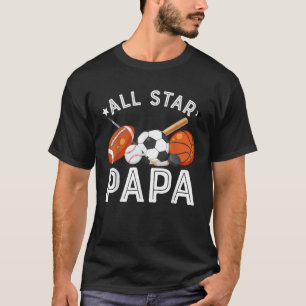 All Star Papa van de verjaardag Boy Basketball Soc T-shirt