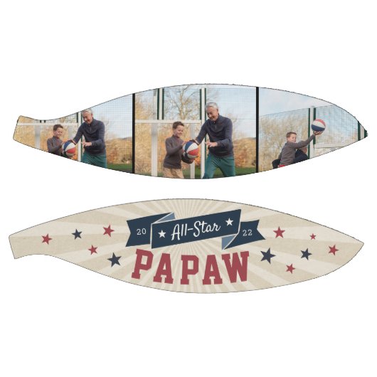 All-Star Papaw Custom Photo Grandpa Basketbal (Panelen)