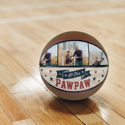 All-Star Pawpaw Aangepaste foto opa Basketbal