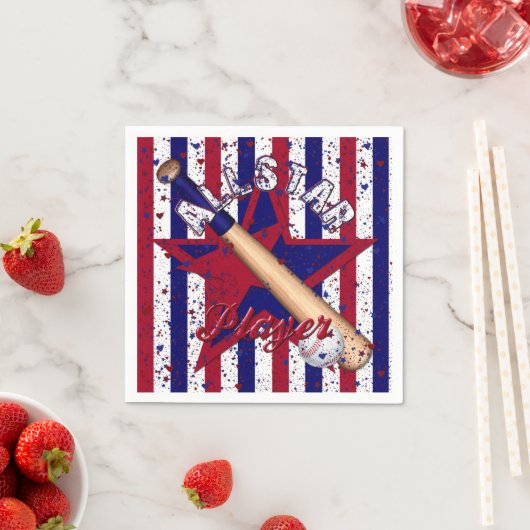 All-Star Player, alle spelers-Striped Papierluiers Servet (Insitu)