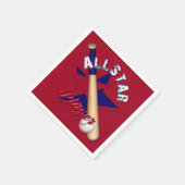 All-Star Player, Ball Players-Red Paper Napkins Servetten (Hoek)