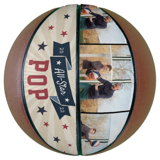 All-Star Pop Aangepaste foto opa Basketbal (Verticaal)