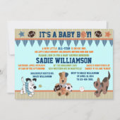 All-Star Puppies Baby Boy Shower Uitnodiging (Voorkant)