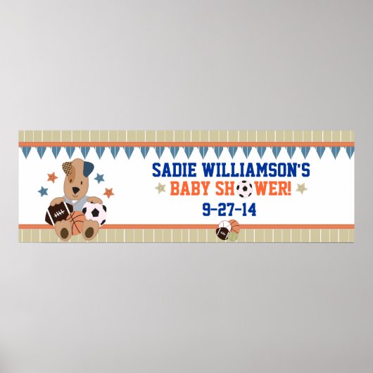 All-Star Puppies Baby shower Banner Poster (Voorkant)