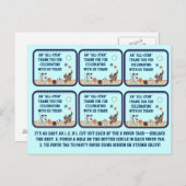 All-Star Puppies Baby shower Favor Labels Briefkaart (Voorkant / Achterkant)