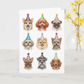 All Star Schattige Kleine Honden Aangepaste Tekst Kaart (Gele Bloem)