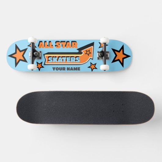 All Star Skaters JOUW NAAM gepersonaliseerd Persoonlijk Skateboard (Horizontaal)